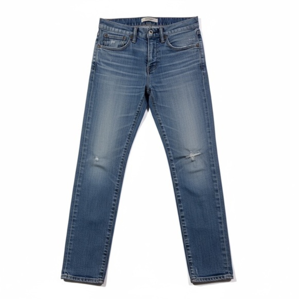 Moussy Mid Rise Distressed Skinny Jeans